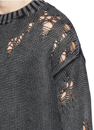 Detail View - Click To Enlarge - R13 - Distressed sweater