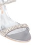 Detail View - Click To Enlarge - SOPHIA WEBSTER - 'Rosalind' crystal pavé heel lamé sandals