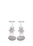 Front View - Click To Enlarge - SOPHIA WEBSTER - 'Rosalind' crystal pavé heel lamé sandals