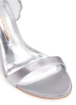 Detail View - Click To Enlarge - SOPHIA WEBSTER - 'Evangeline' strass angel wing lamé sandals