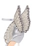 Detail View - Click To Enlarge - SOPHIA WEBSTER - 'Evangeline' strass angel wing lamé sandals