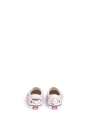 Back View - Click To Enlarge - VANS - x Peanuts 'Classic Slip-on' Smack print toddler sneakers