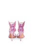 Back View - Click To Enlarge - SOPHIA WEBSTER - 'Chiara' butterfly embroidered mirror leather sandals