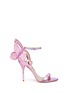 Main View - Click To Enlarge - SOPHIA WEBSTER - 'Chiara' butterfly embroidered mirror leather sandals