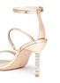 Detail View - Click To Enlarge - SOPHIA WEBSTER - 'Rosalind' crystal pavé heel mirror leather sandals