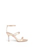 Main View - Click To Enlarge - SOPHIA WEBSTER - 'Rosalind' crystal pavé heel mirror leather sandals