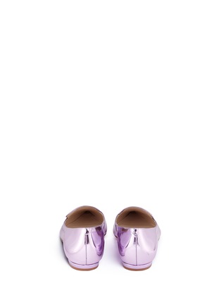 Back View - Click To Enlarge - SOPHIA WEBSTER - 'Bibi Butterfly' wing embroidered mirror leather flats