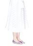 Figure View - Click To Enlarge - SOPHIA WEBSTER - 'Bibi Butterfly' wing embroidered mirror leather flats