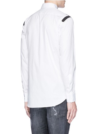 Back View - Click To Enlarge - 71465 - Bonded trim stretch poplin shirt
