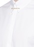 Detail View - Click To Enlarge - 71465 - Safety pin collar hopsack shirt