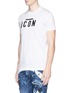 Front View - Click To Enlarge - 71465 - 'ICON' embroidered patch T-shirt