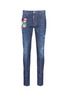Main View - Click To Enlarge - 71465 - 'Cool Guy' patch skinny jeans