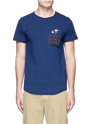 Main View - Click To Enlarge - FDMTL - Pen slot patch hummingbird embroidered T-shirt
