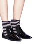 Figure View - Click To Enlarge - ACNE STUDIOS - Rib knit panel suede ankle boots