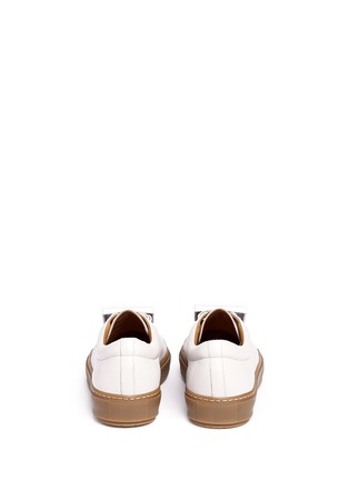 Back View - Click To Enlarge - ACNE STUDIOS - Emoticon plate leather sneakers