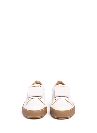 Front View - Click To Enlarge - ACNE STUDIOS - Emoticon plate leather sneakers