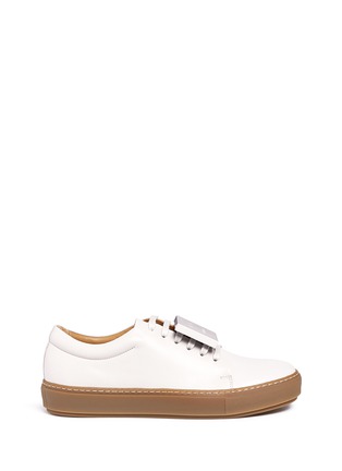 Main View - Click To Enlarge - ACNE STUDIOS - Emoticon plate leather sneakers