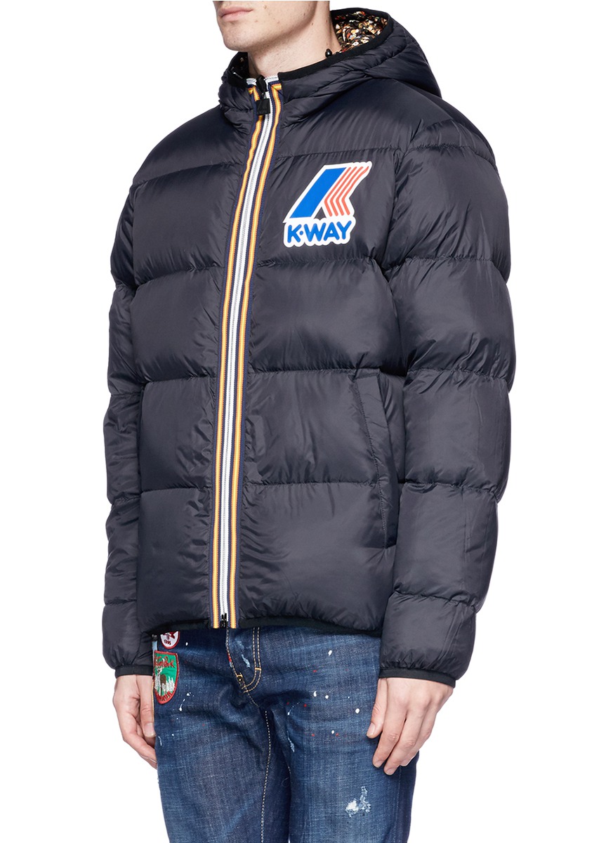 DSQUARED2 x K-Way floral print reversible puffer jacket