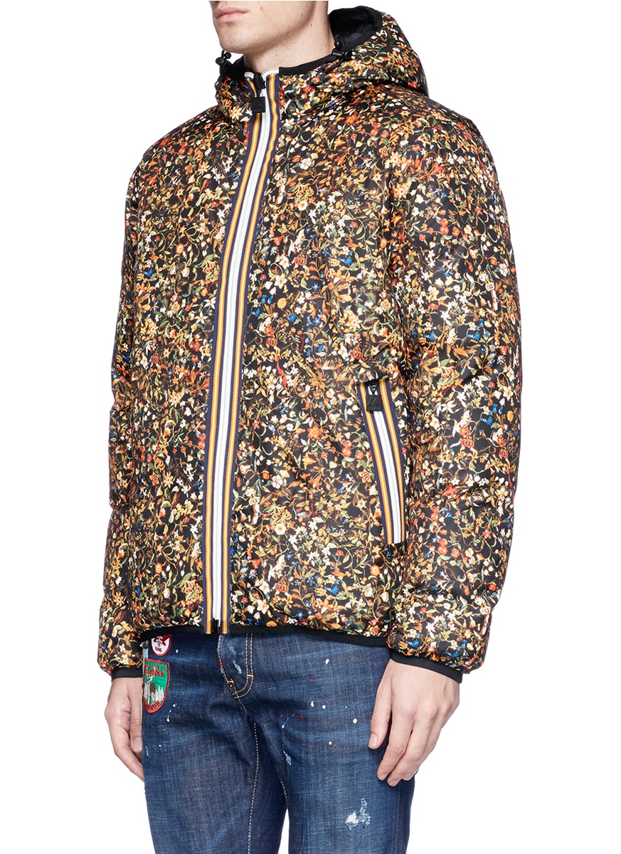 DSQUARED2 x K-Way floral print reversible puffer jacket