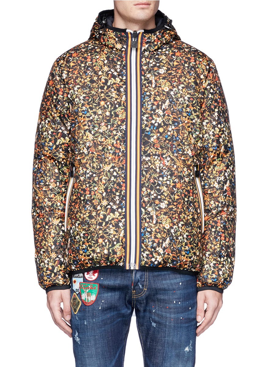DSQUARED2 x K-Way floral print reversible puffer jacket