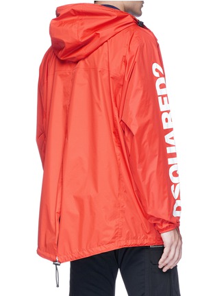 Back View - Click To Enlarge - 71465 - x K-Way logo print reversible hooded windbreaker coat