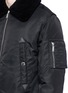 Detail View - Click To Enlarge - 71465 - Lambskin shearling collar padded bomber jacket