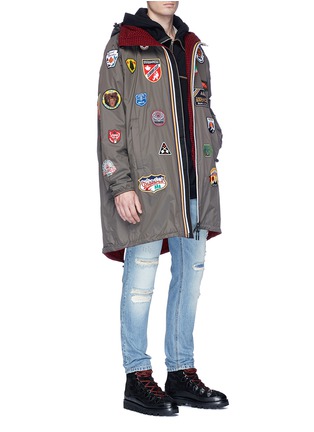 Figure View - Click To Enlarge - 71465 - x K-Way mixed badge reversible hooded parka