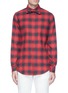 Main View - Click To Enlarge - 71465 - Bow tie check plaid flannel shirt