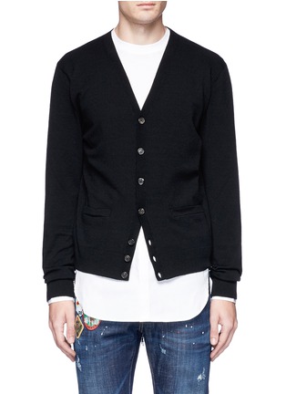 Main View - Click To Enlarge - 71465 - Two-in-one cardigan and shirt