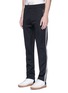 Front View - Click To Enlarge - MAISON MARGIELA - Stripe outseam pintucked jogging pants