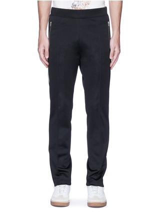 Main View - Click To Enlarge - MAISON MARGIELA - Stripe outseam pintucked jogging pants