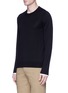 Front View - Click To Enlarge - MAISON MARGIELA - Contrast cuff wool sweater