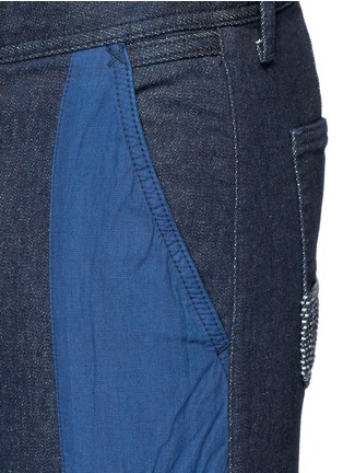 Detail View - Click To Enlarge - FDMTL - Boro patchwork raw denim pants
