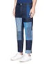 Front View - Click To Enlarge - FDMTL - Boro patchwork raw denim pants