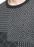 Detail View - Click To Enlarge - FDMTL - Sashiko jacquard wool sweater