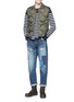 Figure View - Click To Enlarge - FDMTL - Boro patchwork slim fit jeans