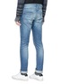 Back View - Click To Enlarge - FDMTL - Sashiko patchwork skinny fit jeans