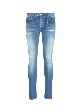 Main View - Click To Enlarge - FDMTL - Sashiko patchwork skinny fit jeans