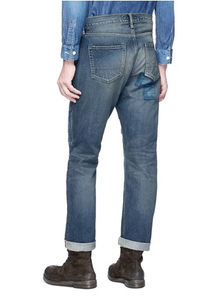 Back View - Click To Enlarge - FDMTL - Boro patchwork slim fit jeans