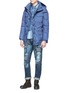 Figure View - Click To Enlarge - FDMTL - Boro patchwork slim fit jeans