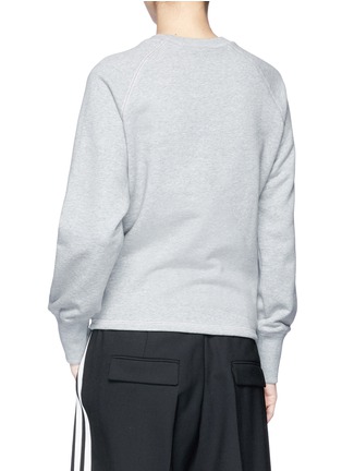 Back View - Click To Enlarge - PORTS 1961 - Tie front French terry sweatshirt