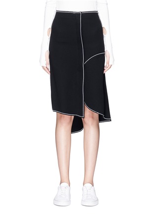 Main View - Click To Enlarge - PORTSPURE - Asymmetric crepe pencil skirt