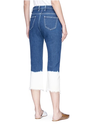 Back View - Click To Enlarge - PORTS 1961 - Contrast frayed cuff cropped jeans