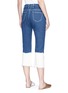 Back View - Click To Enlarge - PORTS 1961 - Contrast frayed cuff cropped jeans