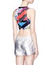 Back View - Click To Enlarge - ADIDAS - Beach print cropped tank top