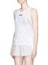 Front View - Click To Enlarge - ADIDAS BY STELLA MCCARTNEY - Zebra print mesh and climacool® performance tank top
