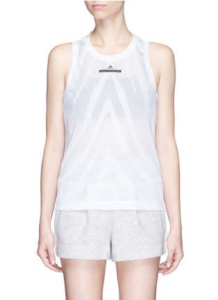 Main View - Click To Enlarge - ADIDAS BY STELLA MCCARTNEY - Zebra print mesh and climacool® performance tank top
