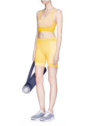 Figure View - Click To Enlarge - ADIDAS BY STELLA MCCARTNEY - 'Yoga' ribbed climalite® performance shorts