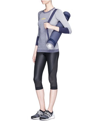 Figure View - Click To Enlarge - ADIDAS BY STELLA MCCARTNEY - 'Training' climacool® and mesh three quarter performance tights