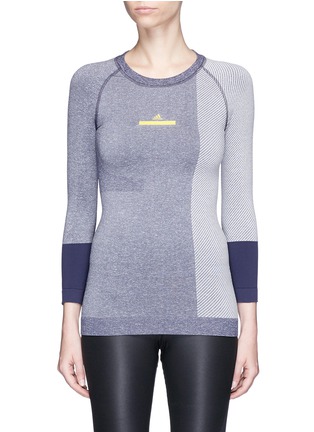 Main View - Click To Enlarge - ADIDAS BY STELLA MCCARTNEY - 'Yoga' colourblock climalite® performance T-shirt